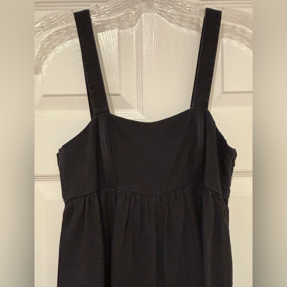 Steven Alan Black Linen Jumpsuit with cutout back. - Picture 2 of 6